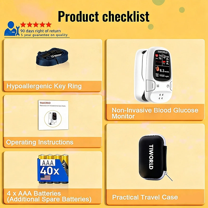 [TGA Approved] TIWORID™ Clinical Grade Non-Invasive Glucose Monitor, BP Meter & Physiotherapy Device | 99.9% Precision | 3-in-1 Health Hub + Gift