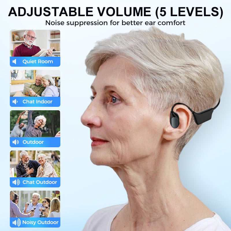 💥 LIMITED TIME OFFER!🔥Bone Conduction Smart Hearing Aid Bluetooth Earphones