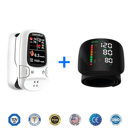[TGA Approved] TIWORID™ Clinical Grade Non-Invasive Glucose Monitor, BP Meter & Physiotherapy Device | 99.9% Precision | 3-in-1 Health Hub + Gift